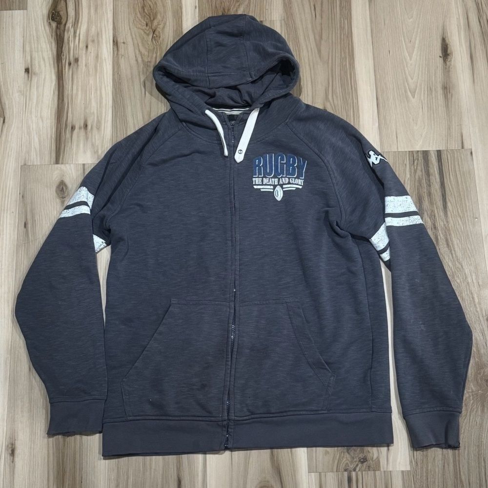 Kappa Rugby Zip Up Hoodie Sweatshirt Men’s Large